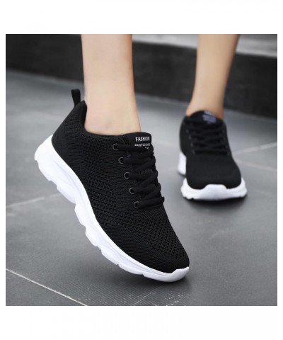 Pink Sneakers for Women Christmas, Women Platform Sandals Orthopedic Slip-on Walking Shoes Fashion Flat Casual Shoes Black $1...