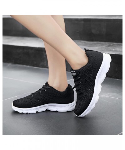 Pink Sneakers for Women Christmas, Women Platform Sandals Orthopedic Slip-on Walking Shoes Fashion Flat Casual Shoes Black $1...