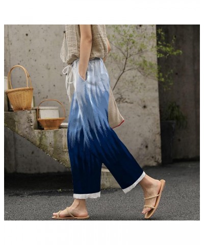 Ladies Fashion Everything Loose Version Type Tie Belt is Still Cool Women Office Wear Pants B-blue $14.49 Outdoor Shoes