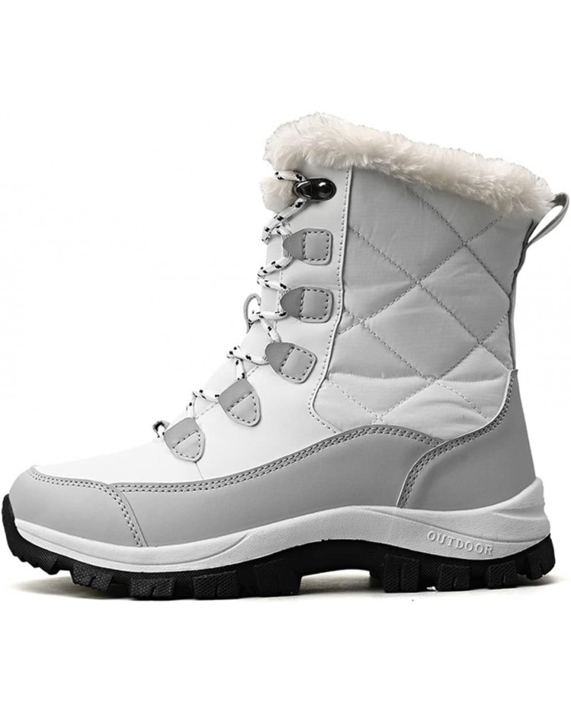 Women High Top Hiking Shoes Winter Anti-Slip Warm Snow Shoes Outdoor Climbing Trekking Shoes Boots 7.5 White $34.85 Outdoor S...