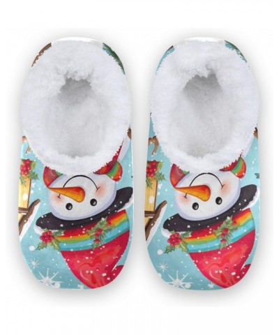 Winter Snowman Christmas Cute Slippers for Women Men Comfy House Slipper Non-slip Slipper Socks Cozy House Shoes for Indoor O...