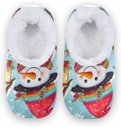 Winter Snowman Christmas Cute Slippers for Women Men Comfy House Slipper Non-slip Slipper Socks Cozy House Shoes for Indoor O...