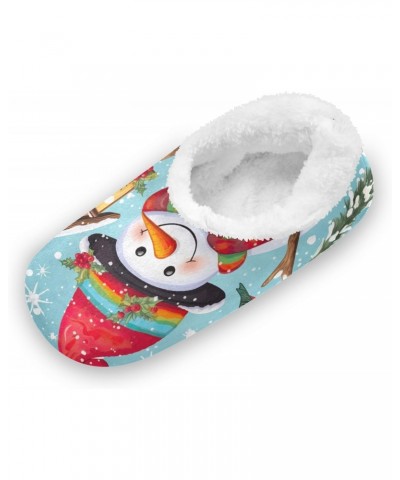 Winter Snowman Christmas Cute Slippers for Women Men Comfy House Slipper Non-slip Slipper Socks Cozy House Shoes for Indoor O...