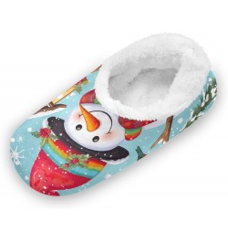 Winter Snowman Christmas Cute Slippers for Women Men Comfy House Slipper Non-slip Slipper Socks Cozy House Shoes for Indoor O...