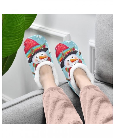 Winter Snowman Christmas Cute Slippers for Women Men Comfy House Slipper Non-slip Slipper Socks Cozy House Shoes for Indoor O...