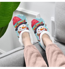 Winter Snowman Christmas Cute Slippers for Women Men Comfy House Slipper Non-slip Slipper Socks Cozy House Shoes for Indoor O...