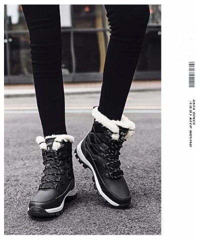 Women High Top Hiking Shoes Winter Anti-Slip Warm Snow Shoes Outdoor Climbing Trekking Shoes Boots 7.5 White $34.85 Outdoor S...