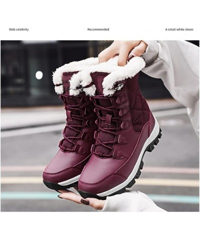 Women High Top Hiking Shoes Winter Anti-Slip Warm Snow Shoes Outdoor Climbing Trekking Shoes Boots 7.5 White $34.85 Outdoor S...