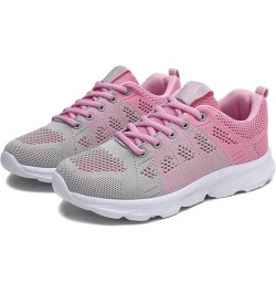 Fashion Summer Women Sneakers Multicolor Mesh Breathable Lightweight Flat Bottom Women Walking Sneakers Z 12-pink $17.81 Fash...