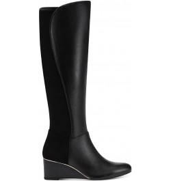 Women's Beverly Wedge Boots, Created for Macy's, Black Leather, Size 8.0 $30.71 Boots