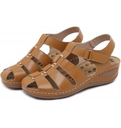 Womens Flat Sandals, Women's Breathable Thick-soled Outdoor Leisure Sandals Z 03-brown $13.24 Sandals