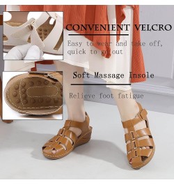 Womens Flat Sandals, Women's Breathable Thick-soled Outdoor Leisure Sandals Z 03-brown $13.24 Sandals