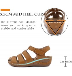 Womens Flat Sandals, Women's Breathable Thick-soled Outdoor Leisure Sandals Z 03-brown $13.24 Sandals