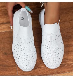 Women's Slip On Canvas Sneaker Soft Work Shoes Vintage Walking Canvas Slip on Shoes Running Shoes Tennis Shoes White $15.97 F...