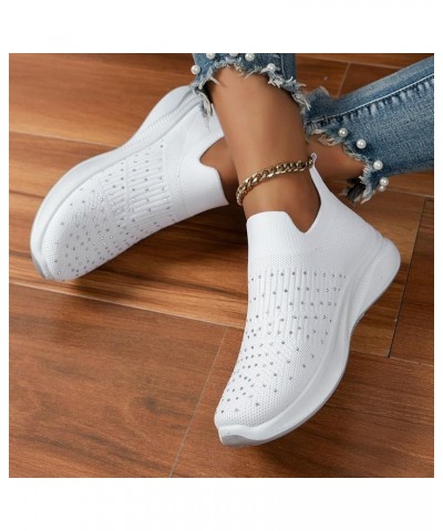 Women's Slip On Canvas Sneaker Soft Work Shoes Vintage Walking Canvas Slip on Shoes Running Shoes Tennis Shoes White $15.97 F...