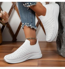 Women's Slip On Canvas Sneaker Soft Work Shoes Vintage Walking Canvas Slip on Shoes Running Shoes Tennis Shoes White $15.97 F...