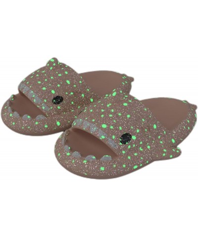 Galaxy Shark Slides Glow In The Dark For Men and Women, EVA Open Toe Platform Cloud Cushion Adult Shark Slippers With Glitter...