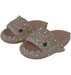 Galaxy Shark Slides Glow In The Dark For Men and Women, EVA Open Toe Platform Cloud Cushion Adult Shark Slippers With Glitter...