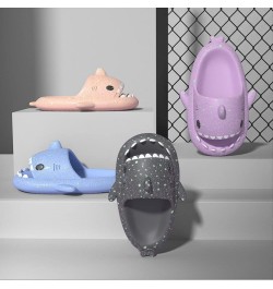 Galaxy Shark Slides Glow In The Dark For Men and Women, EVA Open Toe Platform Cloud Cushion Adult Shark Slippers With Glitter...