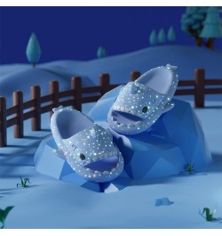 Galaxy Shark Slides Glow In The Dark For Men and Women, EVA Open Toe Platform Cloud Cushion Adult Shark Slippers With Glitter...