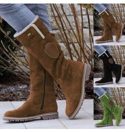 Snow Boots for Women,Wide Calf Knee High Winter Snow Boots Anti-Skid Platform Outdoor Booties Women Cowboy Boots Green $28.67...