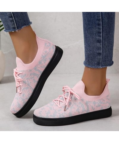 Women's Orthopedic Knit Walking Shoes,Casual Shoes Flat Mesh Fly Woven Breathable Pattern Shallow Mouth Lazy Loafers Beige $3...