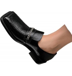 TIFGHK Thick Heel Serpentine British Outer wear Thick Bottom Square Head Flat Mules 33 Heise $37.94 Mules & Clogs