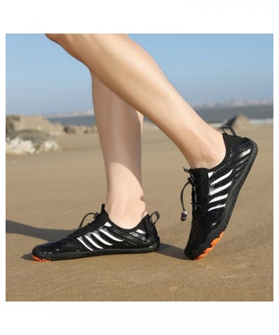 Women Summer Water Shoes Men and Women Quick Drying Shoes Hiking Swimming Diving Shoes Tracing Shoes Elastic Lace Up Stripes ...