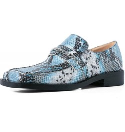 TIFGHK Thick Heel Serpentine British Outer wear Thick Bottom Square Head Flat Mules 41 Lanse $37.94 Mules & Clogs