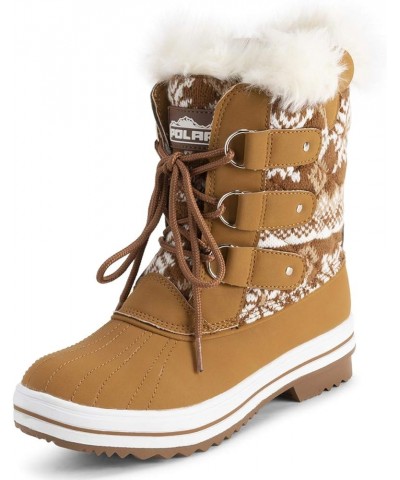 Products Womens Snow Boot Quilted Short Winter Snow Rain Warm Waterproof Boots Tan Cardy $26.99 Outdoor Shoes