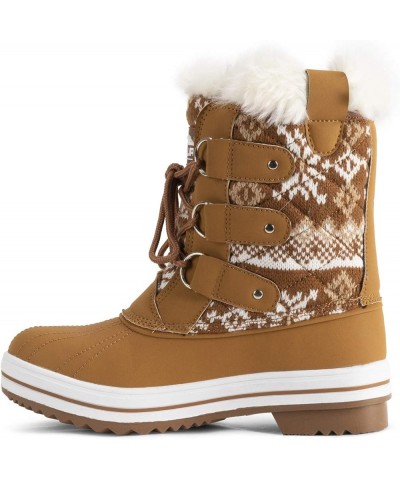 Products Womens Snow Boot Quilted Short Winter Snow Rain Warm Waterproof Boots Tan Cardy $26.99 Outdoor Shoes