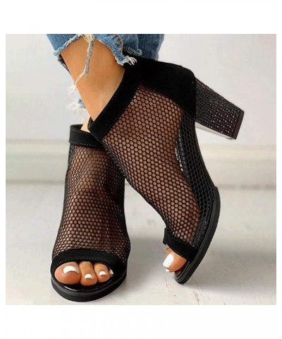 Heeled sandals For Women Sparkly sandals High Heel sandals For Women sandals Women Comfortable Wide Width Gold Heeled Black-g...