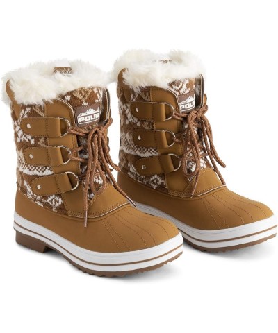 Products Womens Snow Boot Quilted Short Winter Snow Rain Warm Waterproof Boots Tan Cardy $26.99 Outdoor Shoes