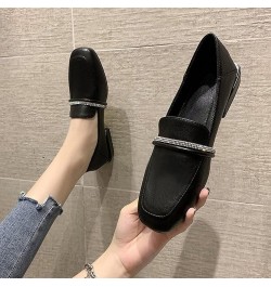 Women's Vegan Leather Dress Shoes Slip on Work Business Low Heel Square Toe Fashion Elegant Penny Loafers Beige $24.44 Pumps