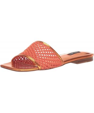 Womens Mends Flat Sandal Orange 800 $19.95 Sandals