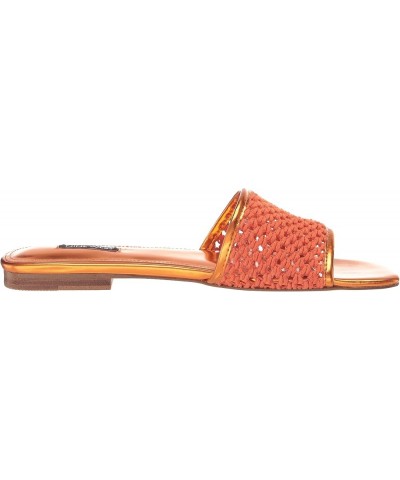 Womens Mends Flat Sandal Orange 800 $19.95 Sandals