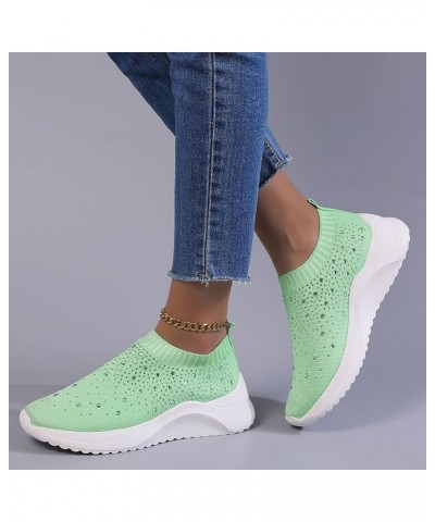 Slip On Canvas Shoes for Women Low Top Fashion Sneakers Comfortable Walking Flats, Slip On Sneakers Z-03 Green $13.12 Athleti...