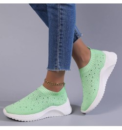 Slip On Canvas Shoes for Women Low Top Fashion Sneakers Comfortable Walking Flats, Slip On Sneakers Z-03 Green $13.12 Athleti...