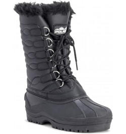 Womens Nylon Cold Weather Outdoor Snow Duck Winter Rain Lace Boo Black Leather $21.60 Outdoor Shoes