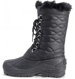 Womens Nylon Cold Weather Outdoor Snow Duck Winter Rain Lace Boo Black Leather $21.60 Outdoor Shoes