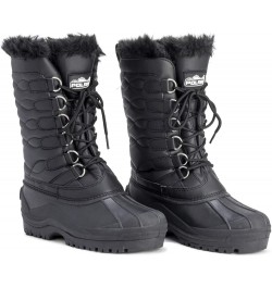 Womens Nylon Cold Weather Outdoor Snow Duck Winter Rain Lace Boo Black Leather $21.60 Outdoor Shoes