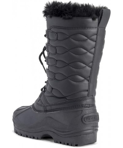 Womens Nylon Cold Weather Outdoor Snow Duck Winter Rain Lace Boo Black Leather $21.60 Outdoor Shoes