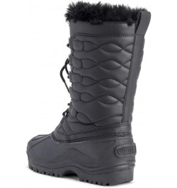 Womens Nylon Cold Weather Outdoor Snow Duck Winter Rain Lace Boo Black Leather $21.60 Outdoor Shoes