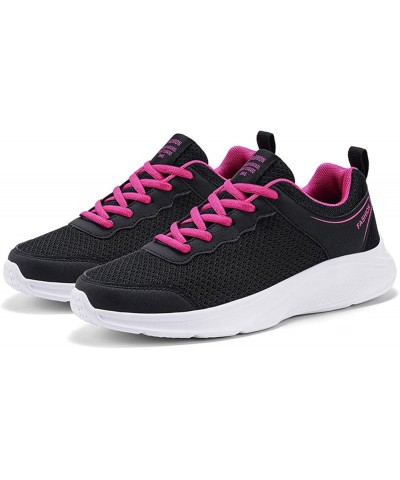 Breathable Sneakers Womens White PU Leather Sneakers Low Top Tennis Shoes Casual Walking Shoes Z 14-hot Pink $12.33 Athletic ...