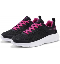 Breathable Sneakers Womens White PU Leather Sneakers Low Top Tennis Shoes Casual Walking Shoes Z 14-hot Pink $12.33 Athletic ...