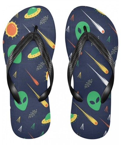 Alien Ufo Star Wars Womens Flip Flops Summer Beach Sandals Casual Thong Slippers Comfortable Shower Slippers Non Slip Water S...