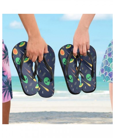 Alien Ufo Star Wars Womens Flip Flops Summer Beach Sandals Casual Thong Slippers Comfortable Shower Slippers Non Slip Water S...