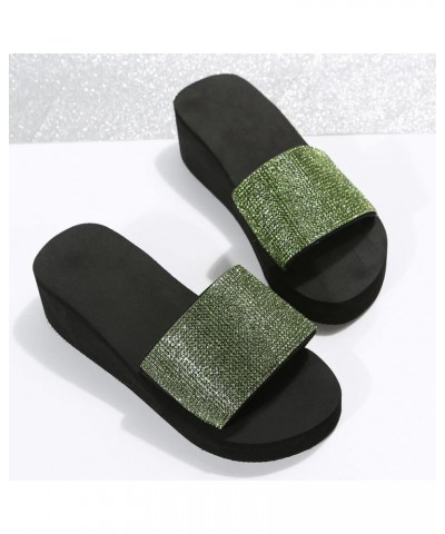 Fashion Women Summer Solid Wedges Breathable Slip On Open Toe Sandals Comfortable Beach Shoes Slippers Lightweight Buckle B12...