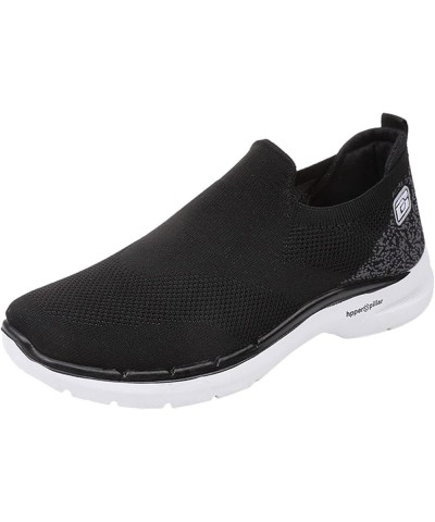 Casual Sneakers for Men Soft Sole Trainers Slip On Sneakers Cycling Shoes for Men 1-black $22.10 Athletic Shoes