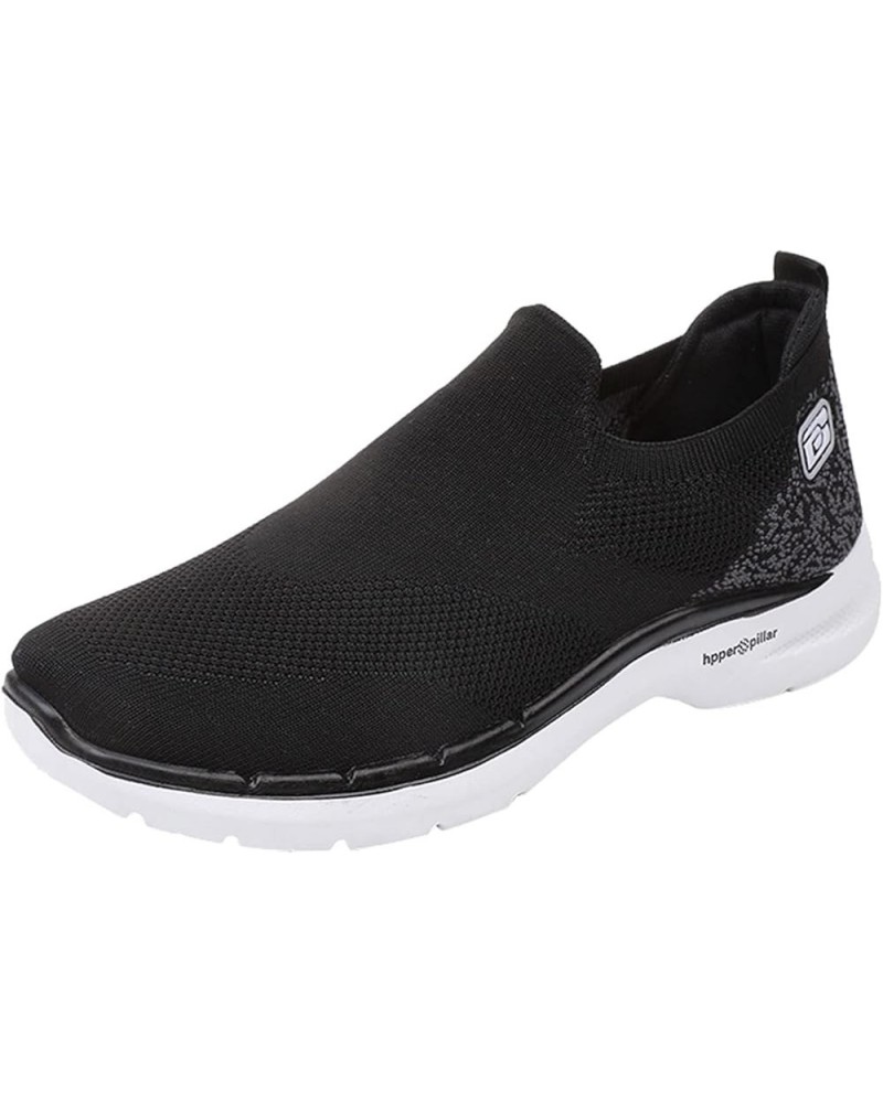 Casual Sneakers for Men Soft Sole Trainers Slip On Sneakers Cycling Shoes for Men 1-black $22.10 Athletic Shoes